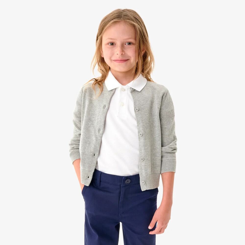 Primary Gray Button Front Cardigan Sweater - Girls Size 12
